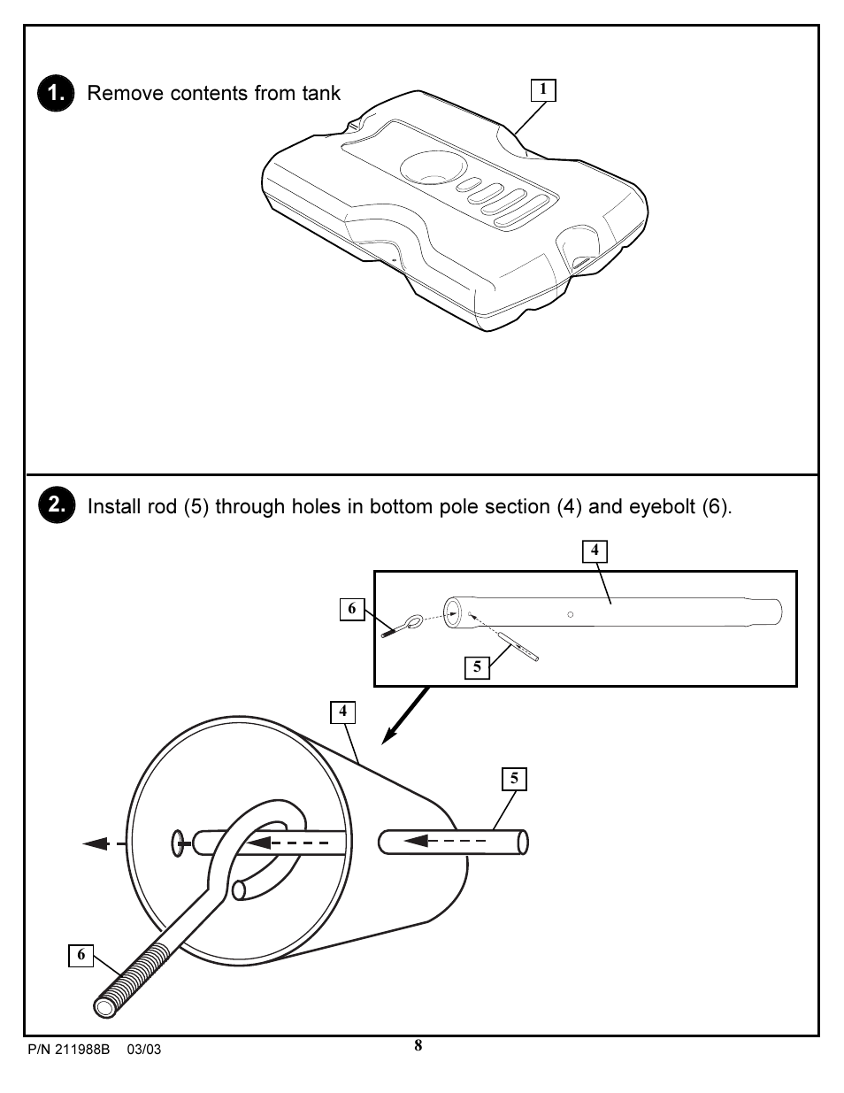 Remove contents from tank | Huffy PROTEA 4.24C User Manual | Page 8 / 16