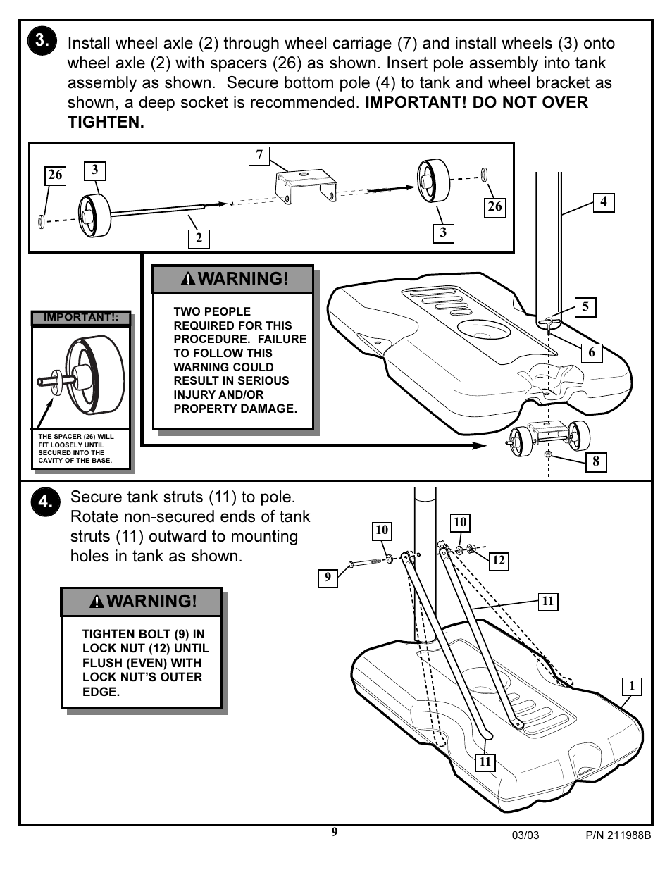 Warning | Huffy PROTEA 4.24C User Manual | Page 9 / 16