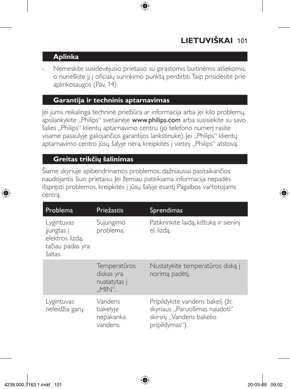 Philips GC2805 User Manual | Page 101 / 208