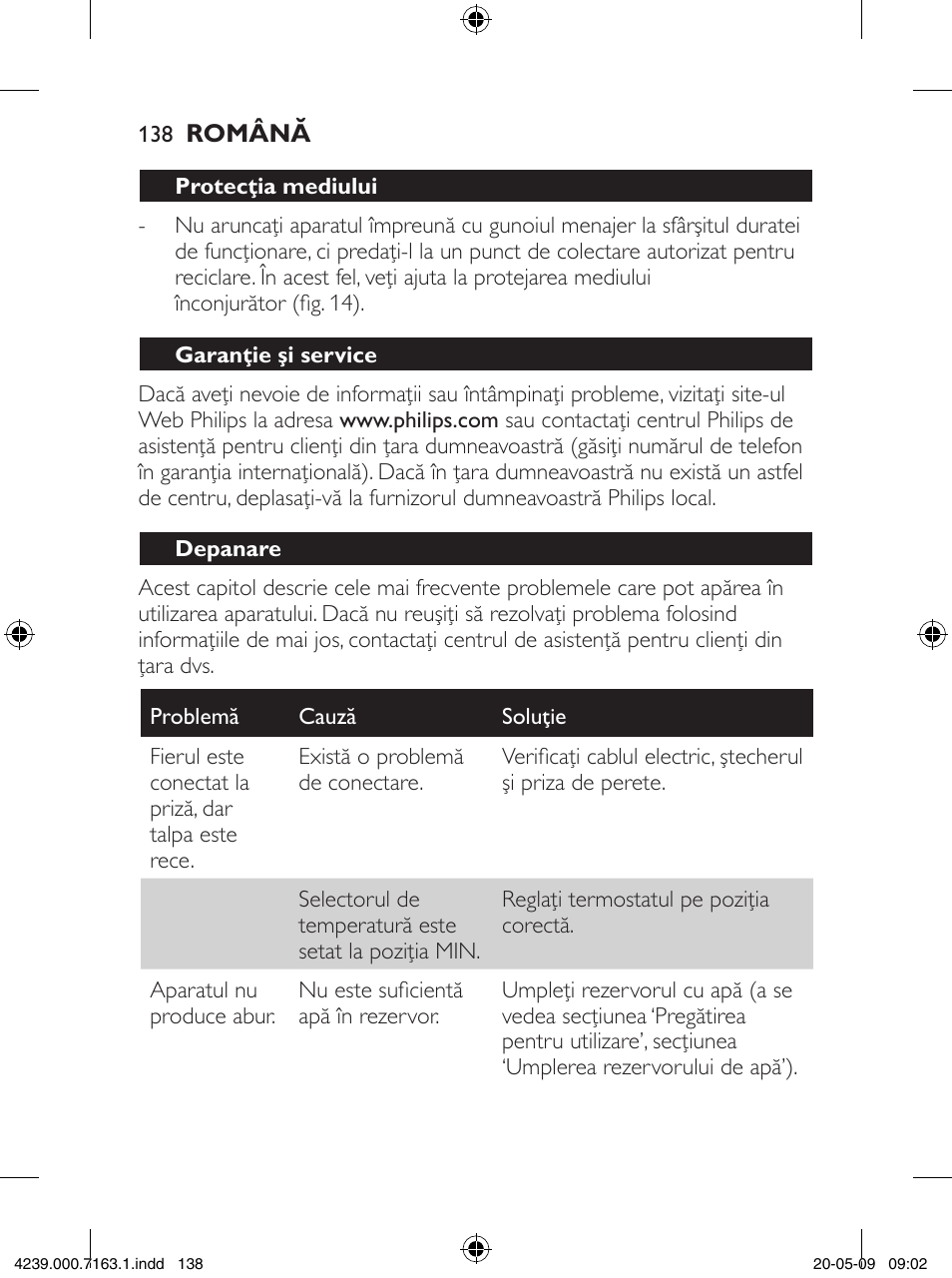 Philips GC2805 User Manual | Page 138 / 208