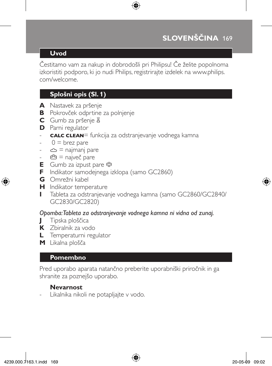 Philips GC2805 User Manual | Page 169 / 208