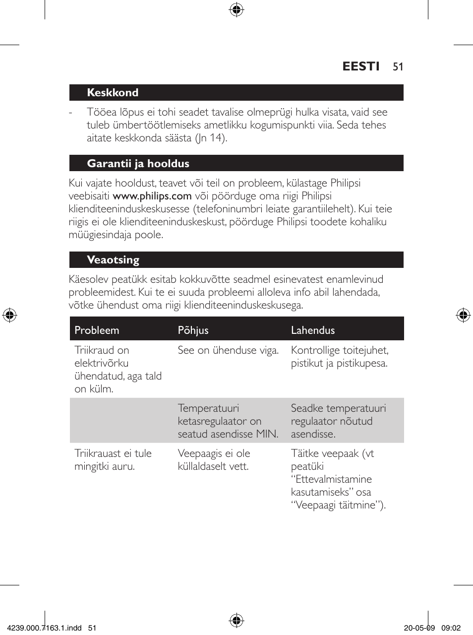 Philips GC2805 User Manual | Page 51 / 208