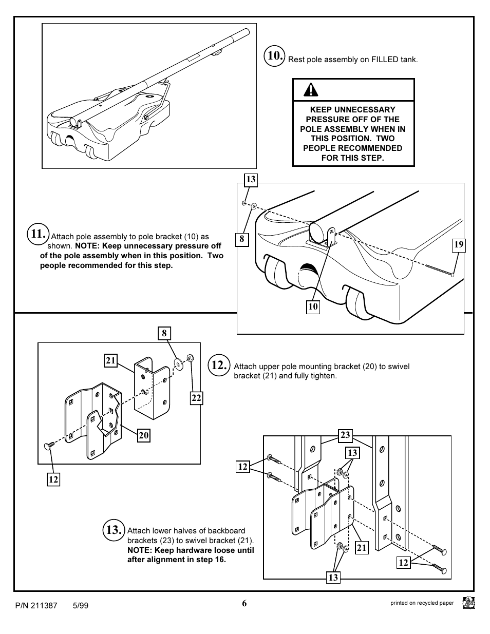 Warning | Huffy 211387 User Manual | Page 6 / 13
