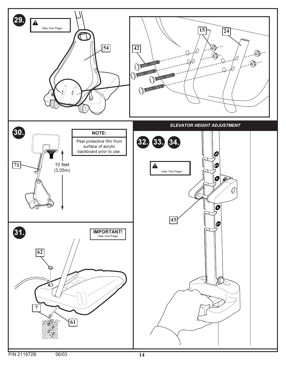Warning | Huffy 211972B User Manual | Page 14 / 16