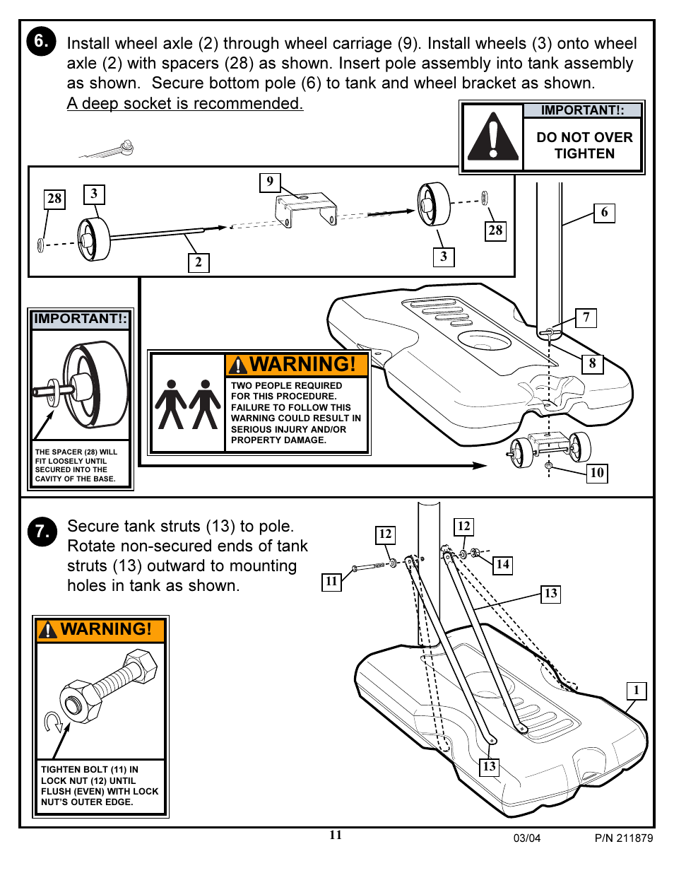 Warning | Huffy POWER XPERT 1000 User Manual | Page 11 / 18