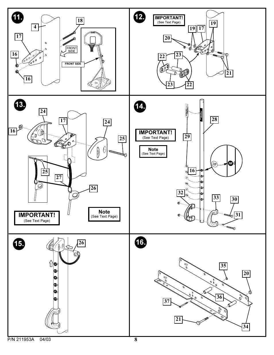 Huffy ortable Basketball System User Manual | Page 8 / 13