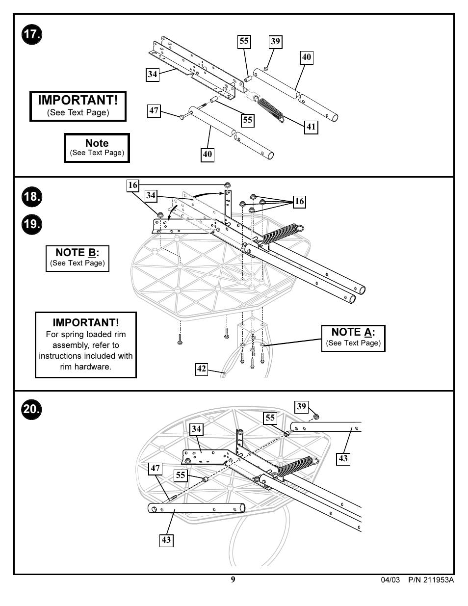 Important | Huffy ortable Basketball System User Manual | Page 9 / 13