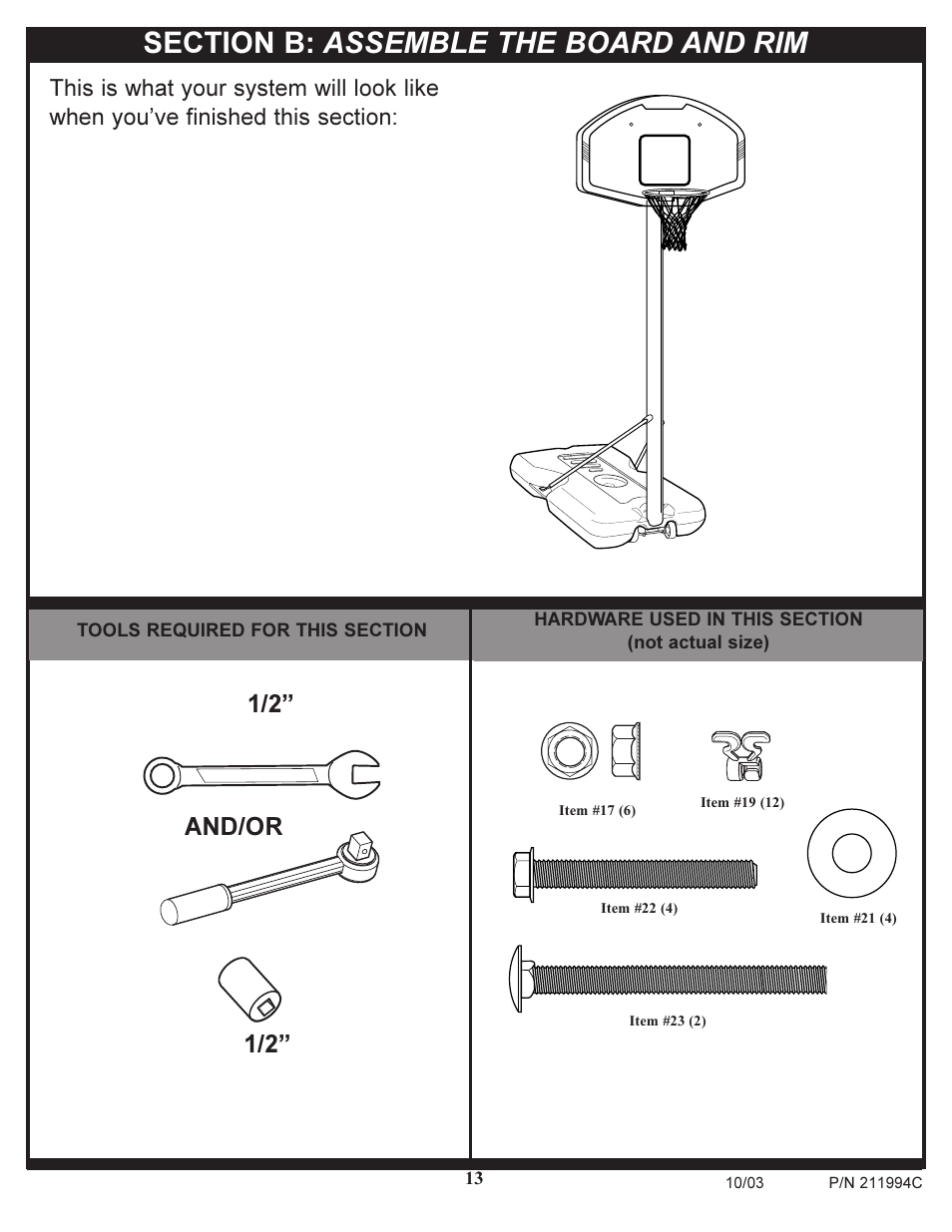 1/2” and/or | Huffy 1332G User Manual | Page 13 / 18