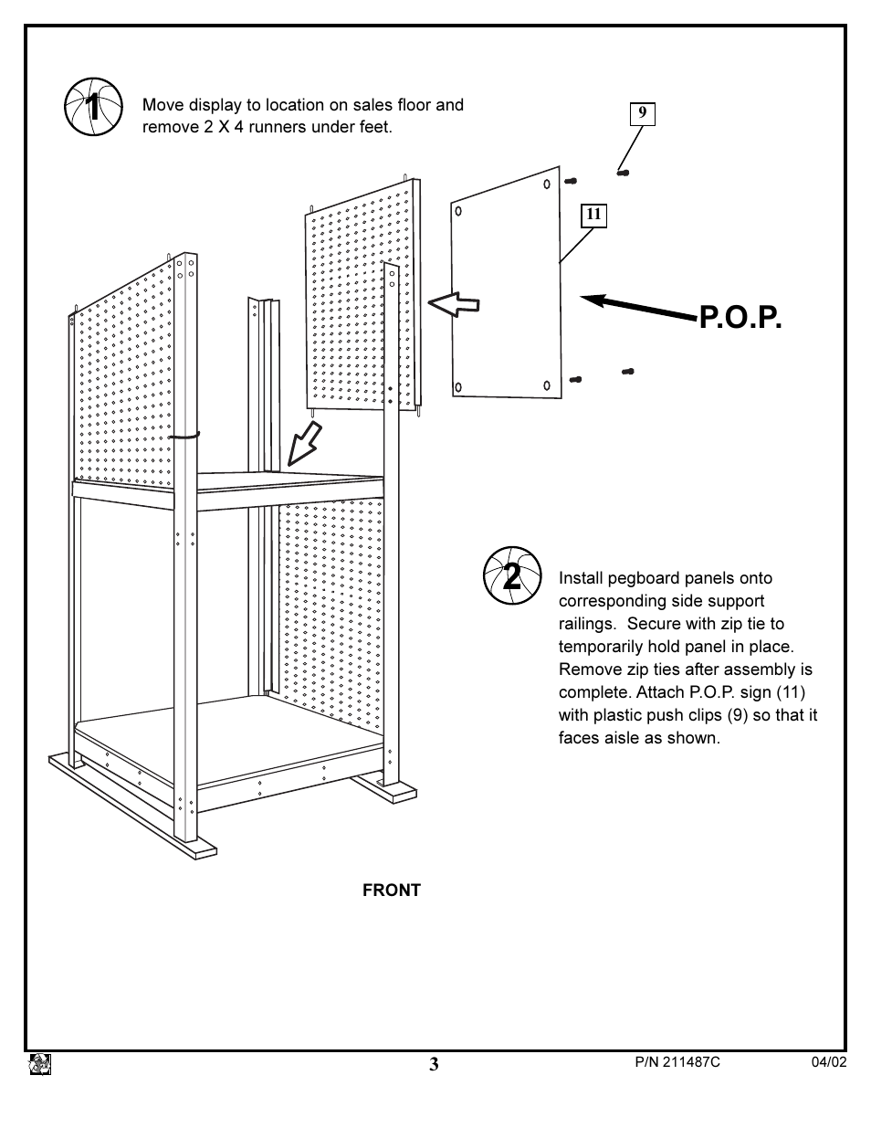 P.o.p | Huffy 89780 User Manual | Page 3 / 8