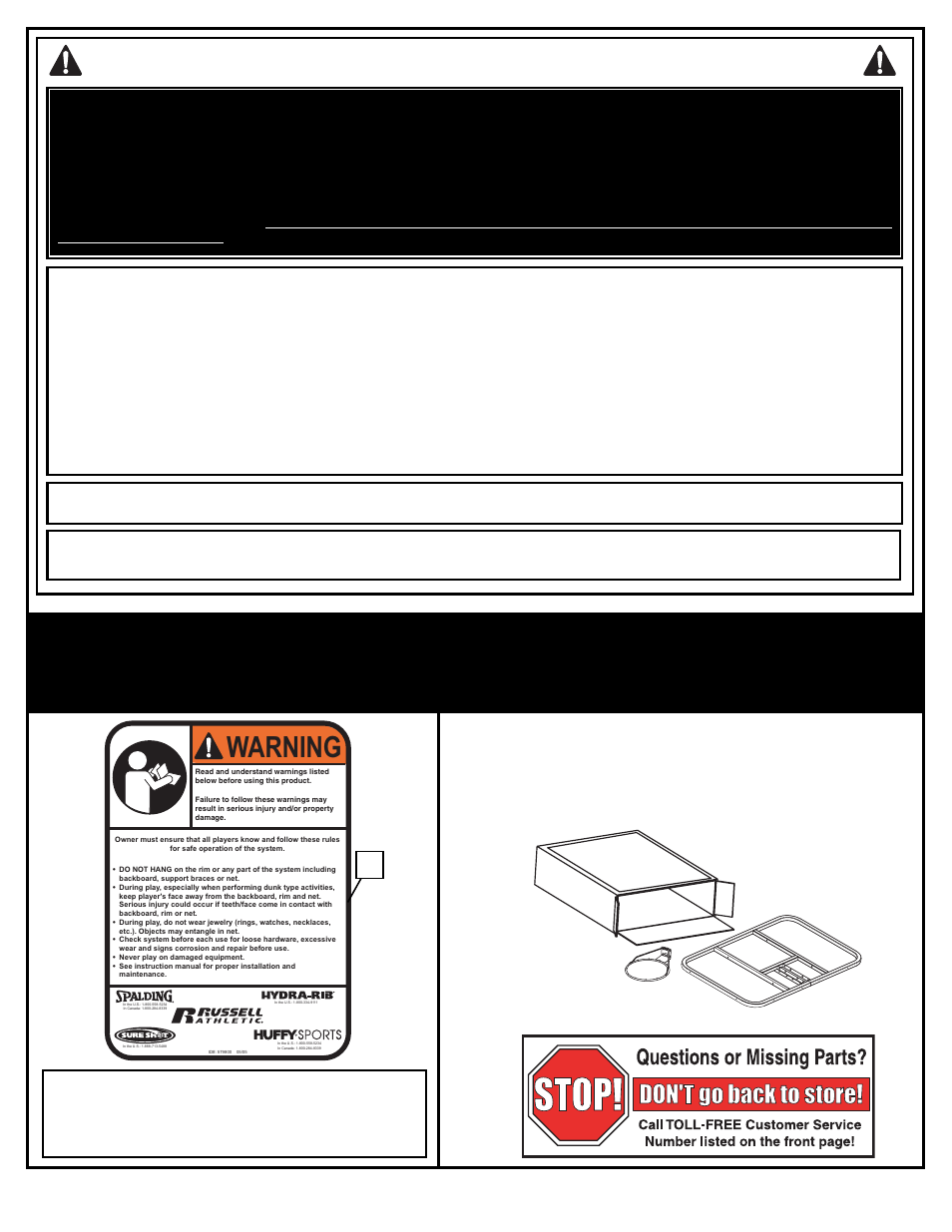 Safety instructions, Warning, Notice to assemblers | Huffy M790074 User Manual | Page 2 / 41