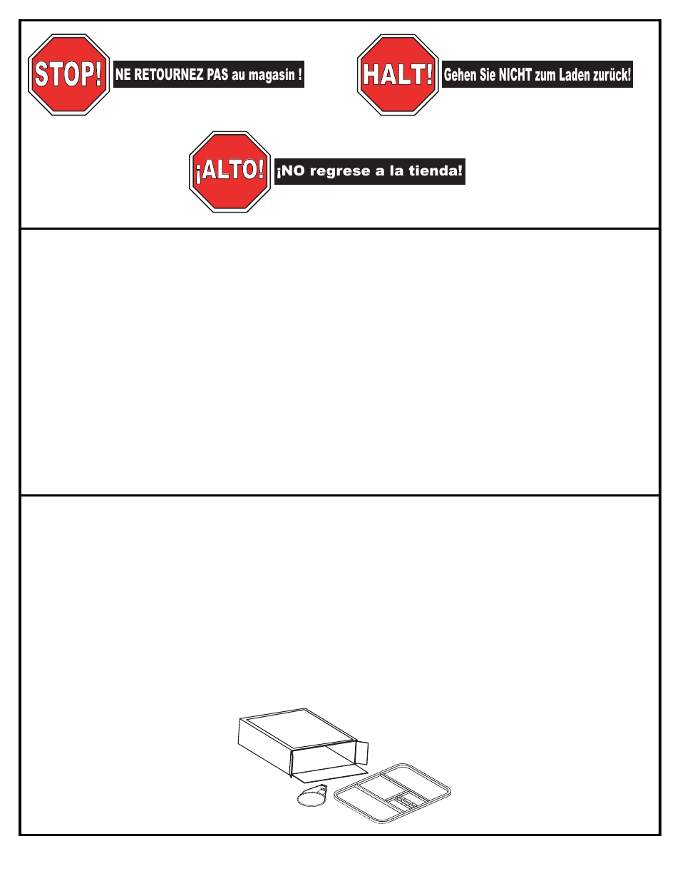 Stop, Halt, Alto! alto | Alto, Gehen sie nicht zum laden zurück | Huffy M790074 User Manual | Page 21 / 41