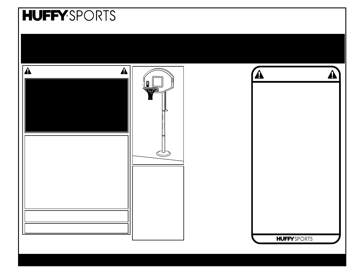 Warnung, Sicherheitshinweise, Tragbares basketball-system benutzerhandbuch | Huffy steht zur qualität seiner produkte, Deutsch, Hinweis an das montagepersonal, A huffy company | Huffy APSUSB1 User Manual | Page 16 / 21