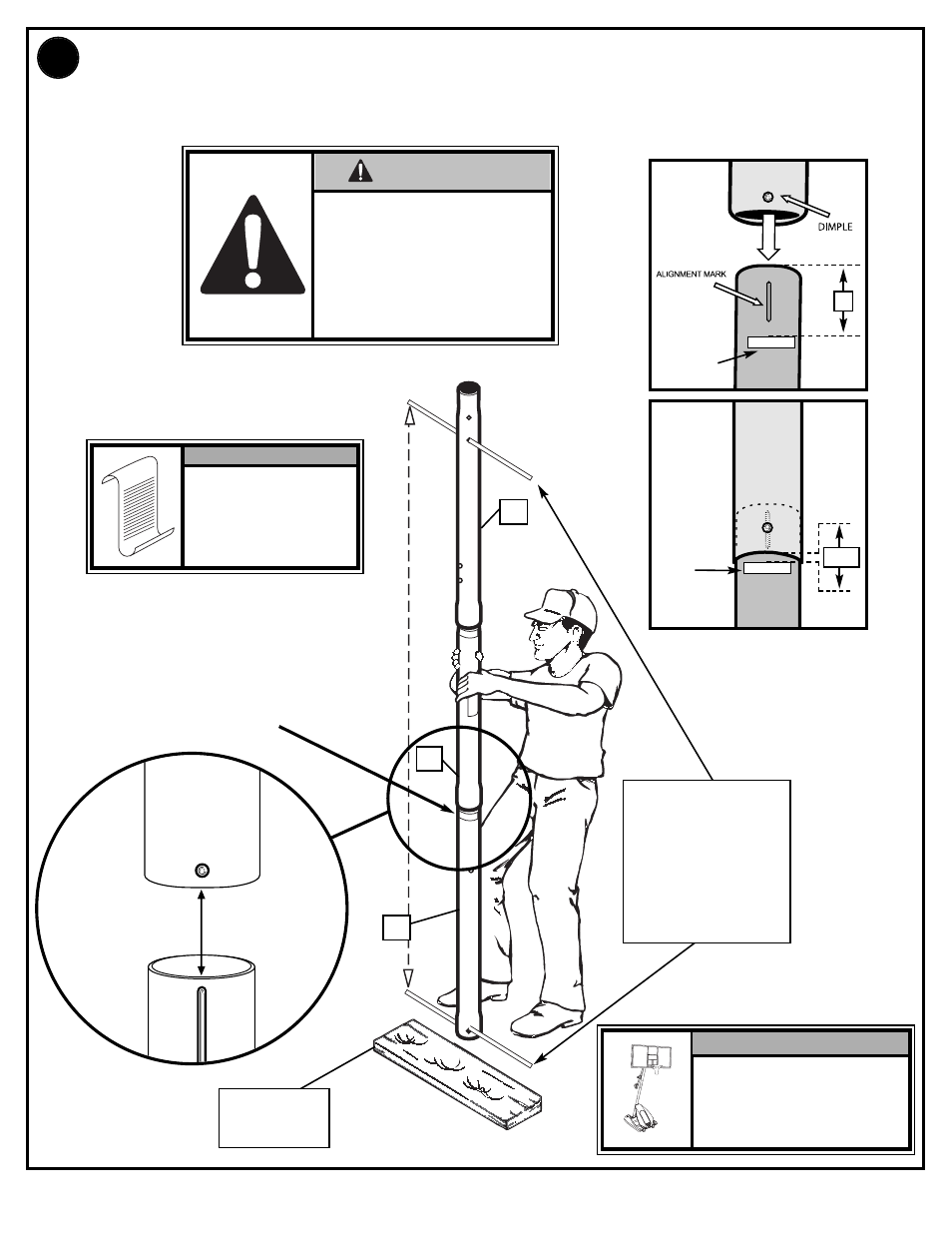 Caution, Pole identification mark, Important | Huffy M6011141 User Manual | Page 10 / 56