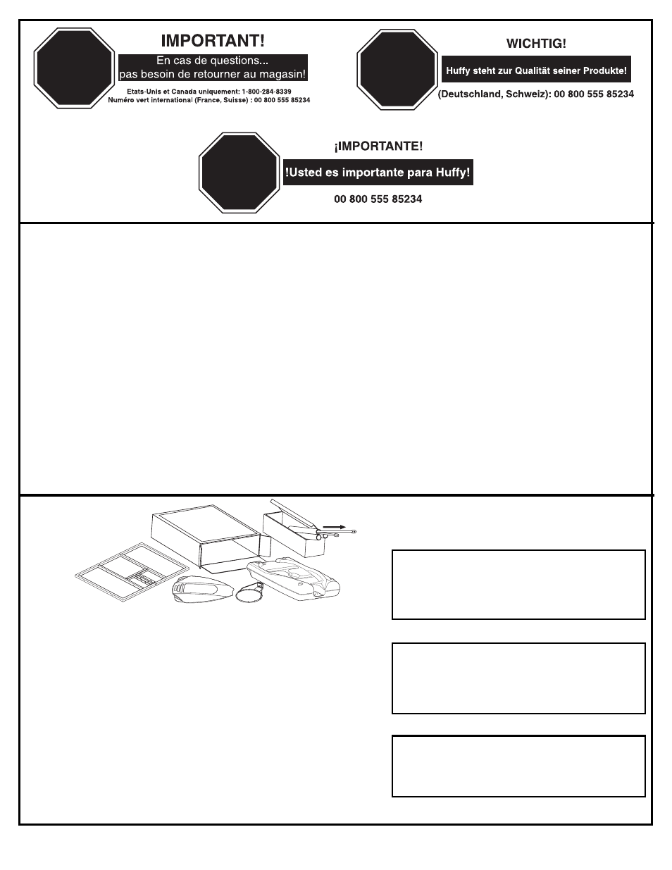 Avis aux personnes chargées du montage, Aviso para las personas que realizan el montaje | Huffy M6011141 User Manual | Page 32 / 56