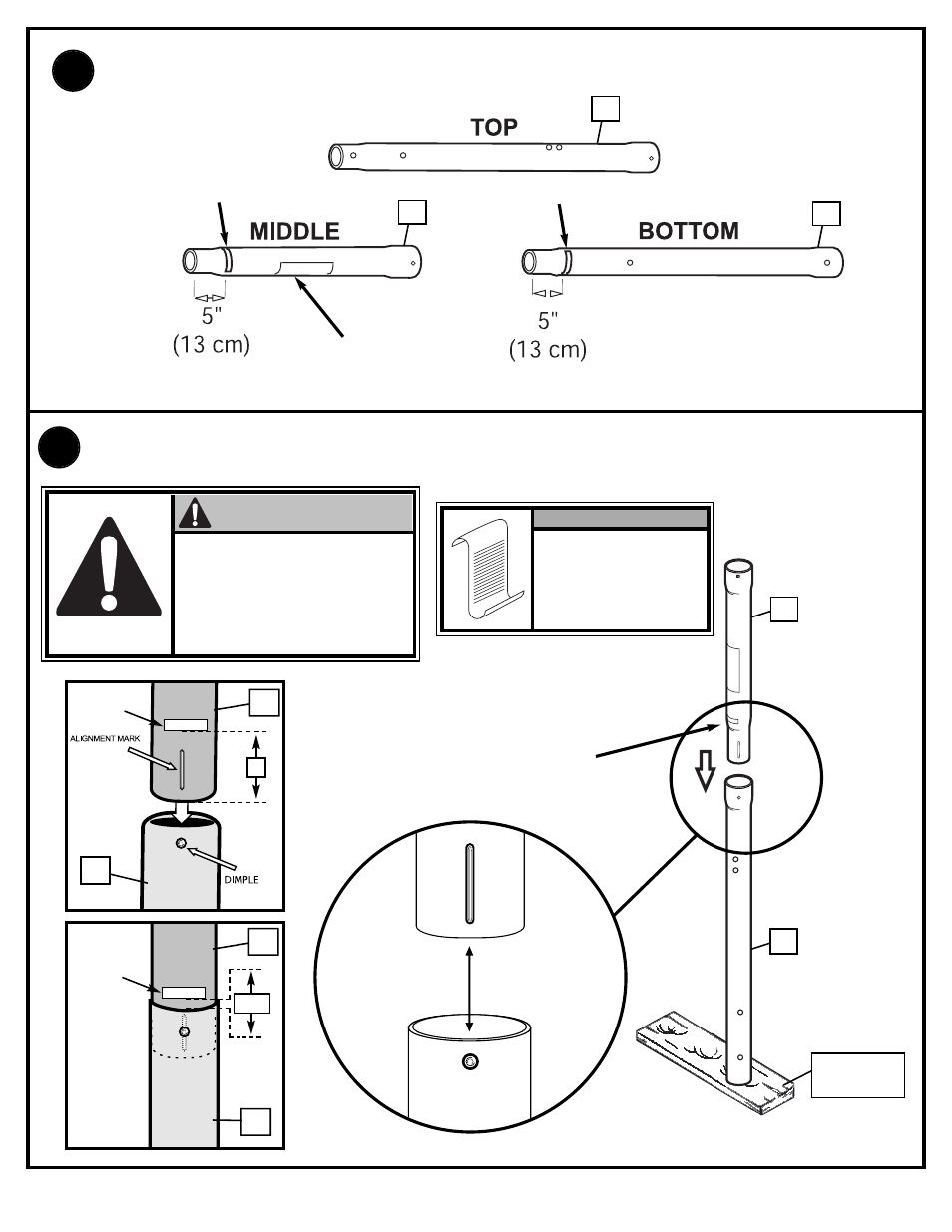 Caution, Pole identification mark, Warning label | I.d. label | Huffy M6011141 User Manual | Page 9 / 56