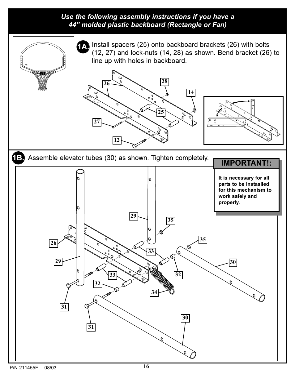 Important | Huffy DC910 User Manual | Page 16 / 28