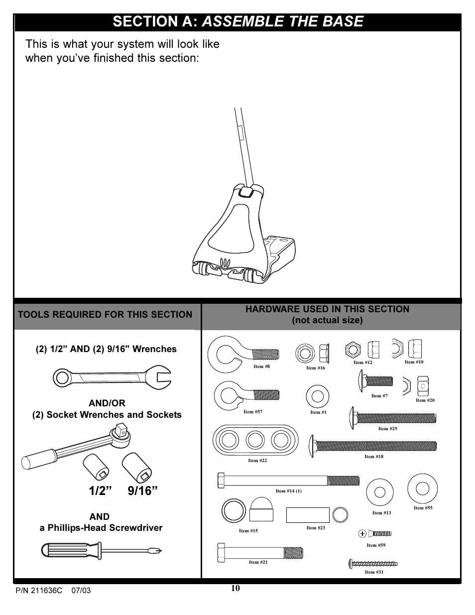 And/or (2) socket wrenches and sockets | Huffy VP8100 User Manual | Page 10 / 26