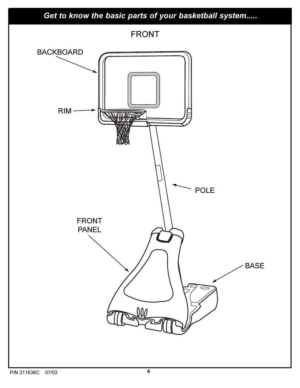 Front | Huffy VP8100 User Manual | Page 6 / 26