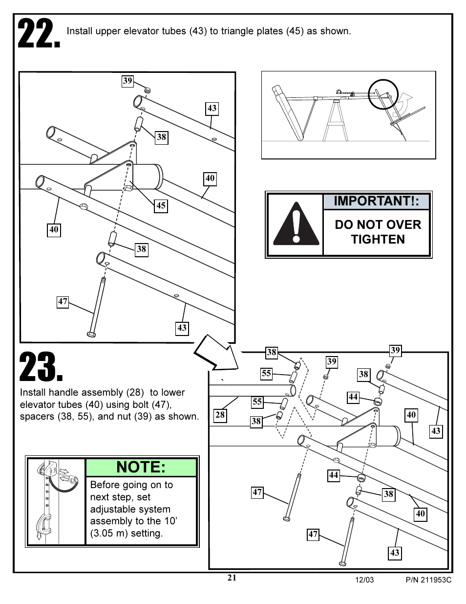 Important | Huffy 211953C User Manual | Page 21 / 25