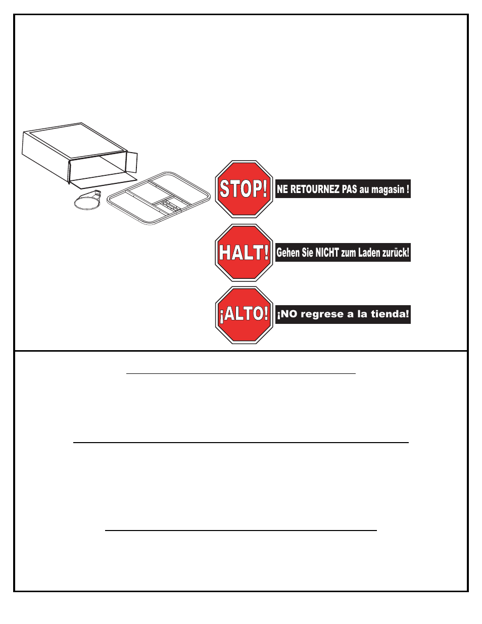 Stop, Halt, Alto! alto | Alto, Gehen sie nicht zum laden zurück | Huffy M790054 User Manual | Page 23 / 45