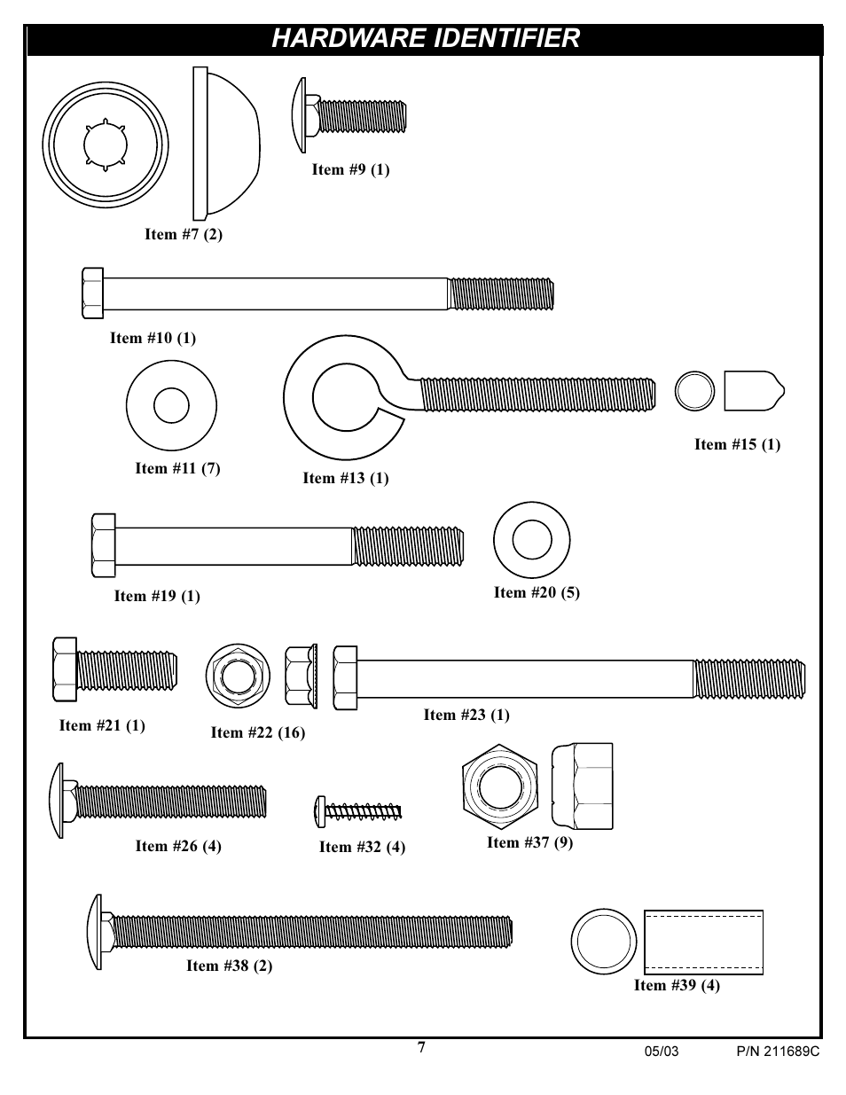 Hardware identifier | Huffy DH9300 User Manual | Page 7 / 35