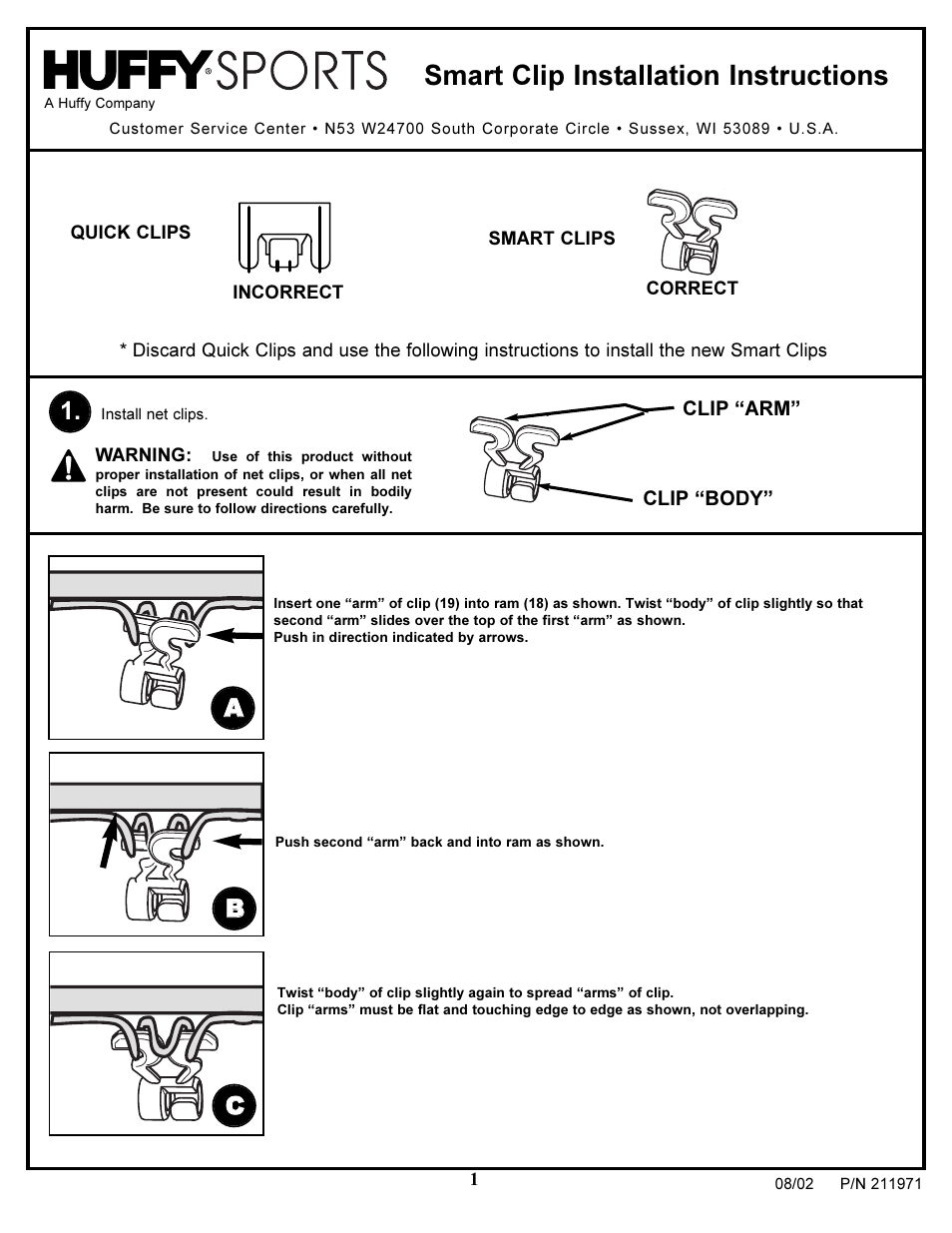 Huffy Clipper User Manual | 2 pages