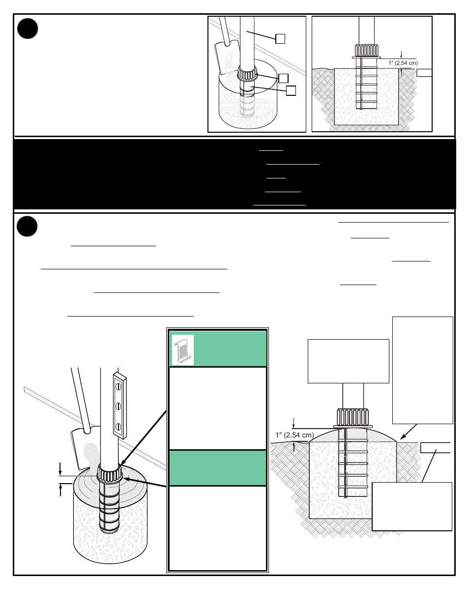 Important, Wichtig, Importante | 1" (2.54 cm) | Huffy LS9 User Manual | Page 16 / 32
