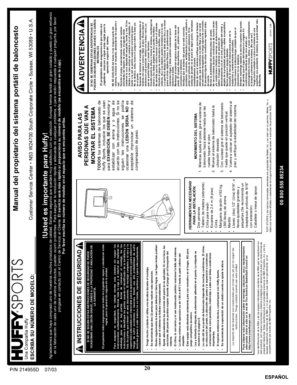 Advertencia, Instrucciones de seguridad, Escriba su número de modelo | Una compañía huffy | Huffy AR410W User Manual | Page 20 / 25