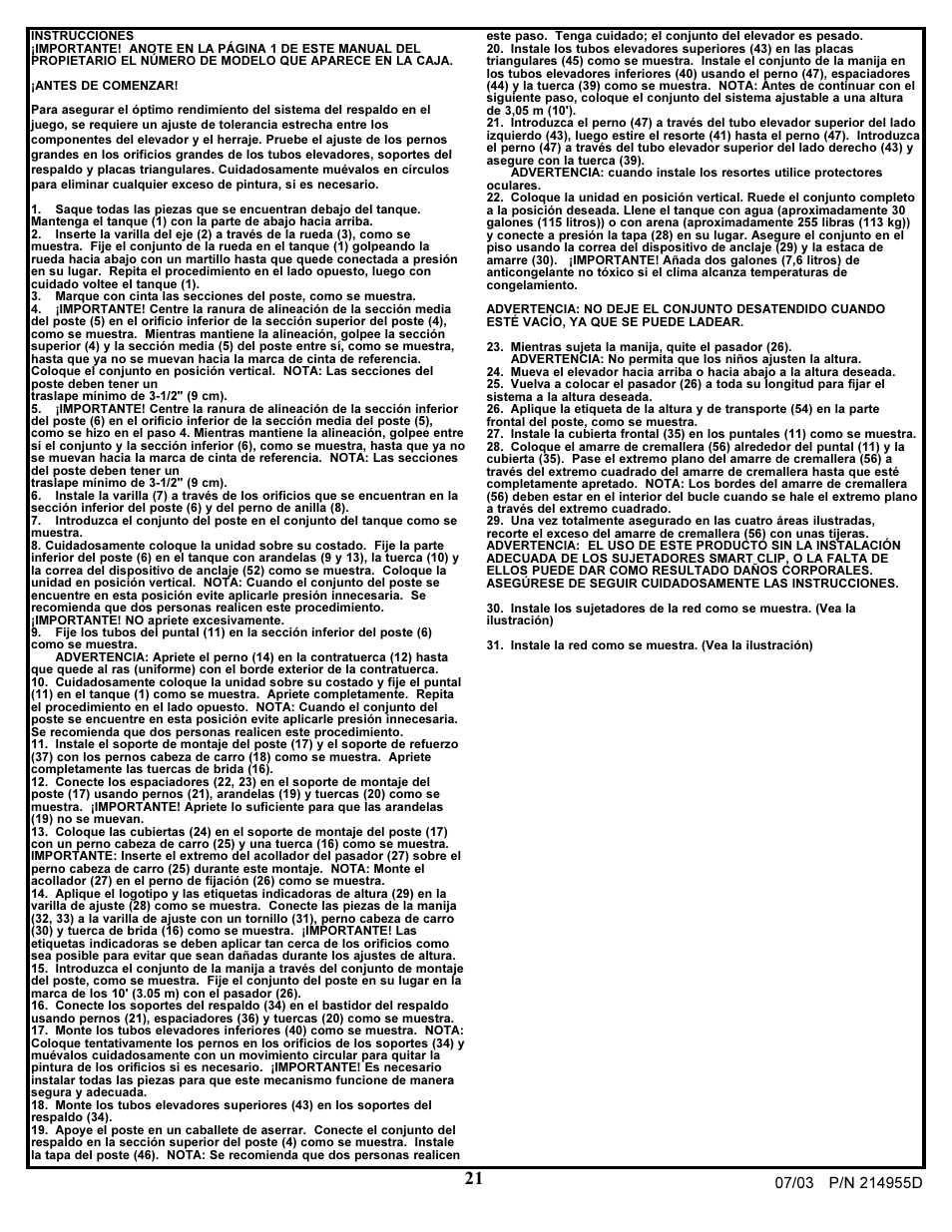 Huffy AR410W User Manual | Page 21 / 25
