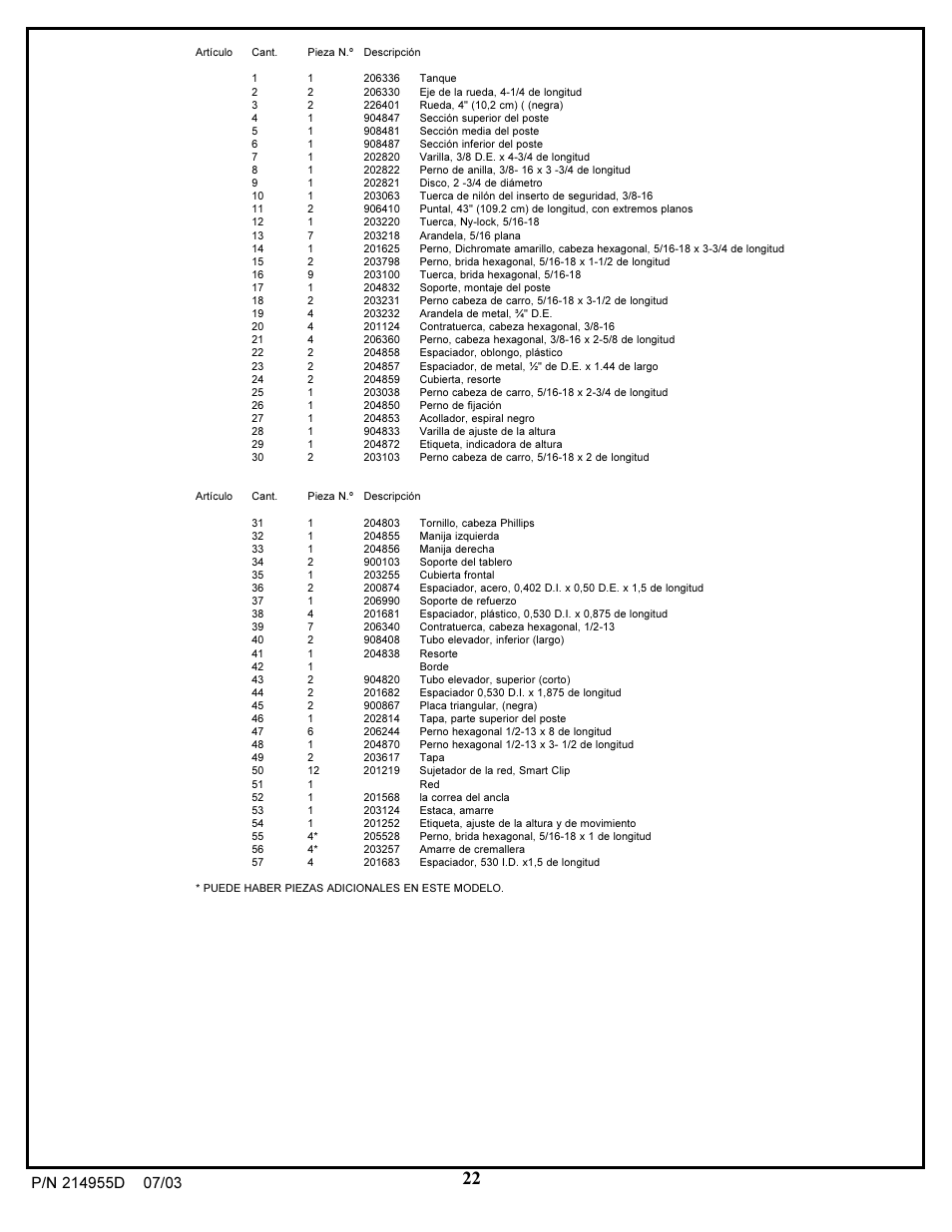 Huffy AR410W User Manual | Page 22 / 25