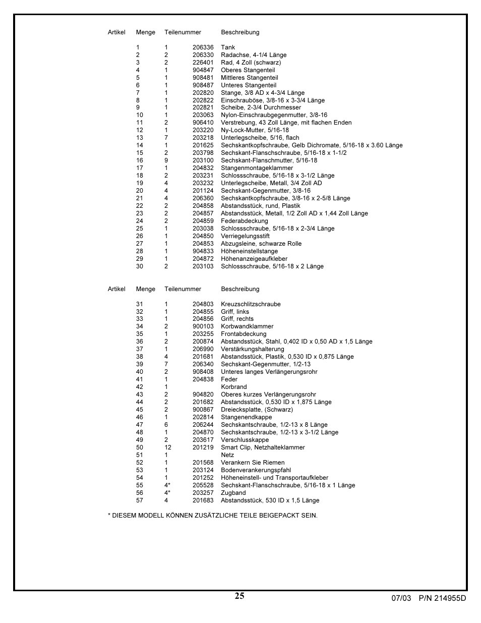 Huffy AR410W User Manual | Page 25 / 25