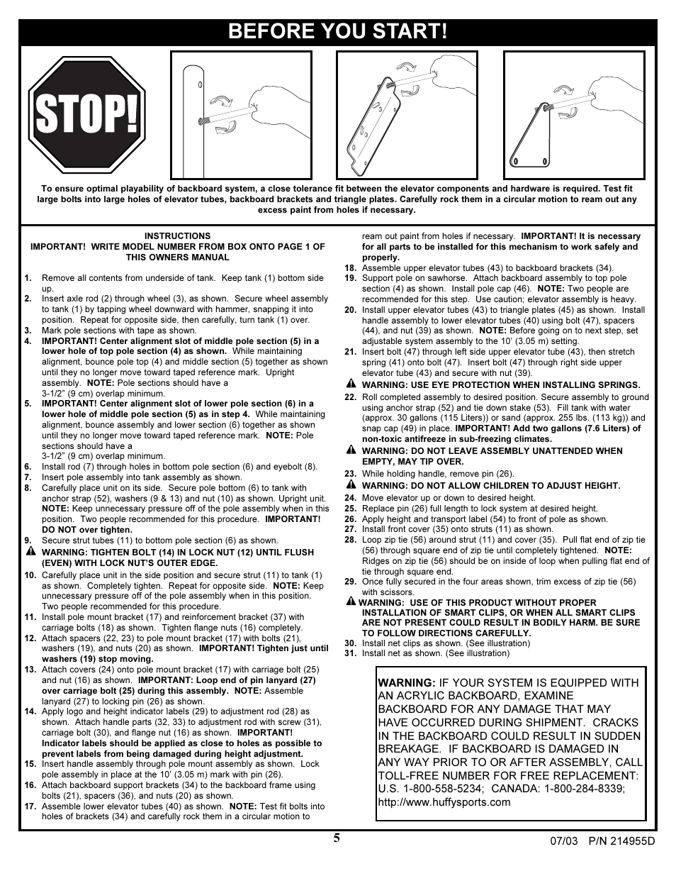 Before you start | Huffy AR410W User Manual | Page 5 / 25