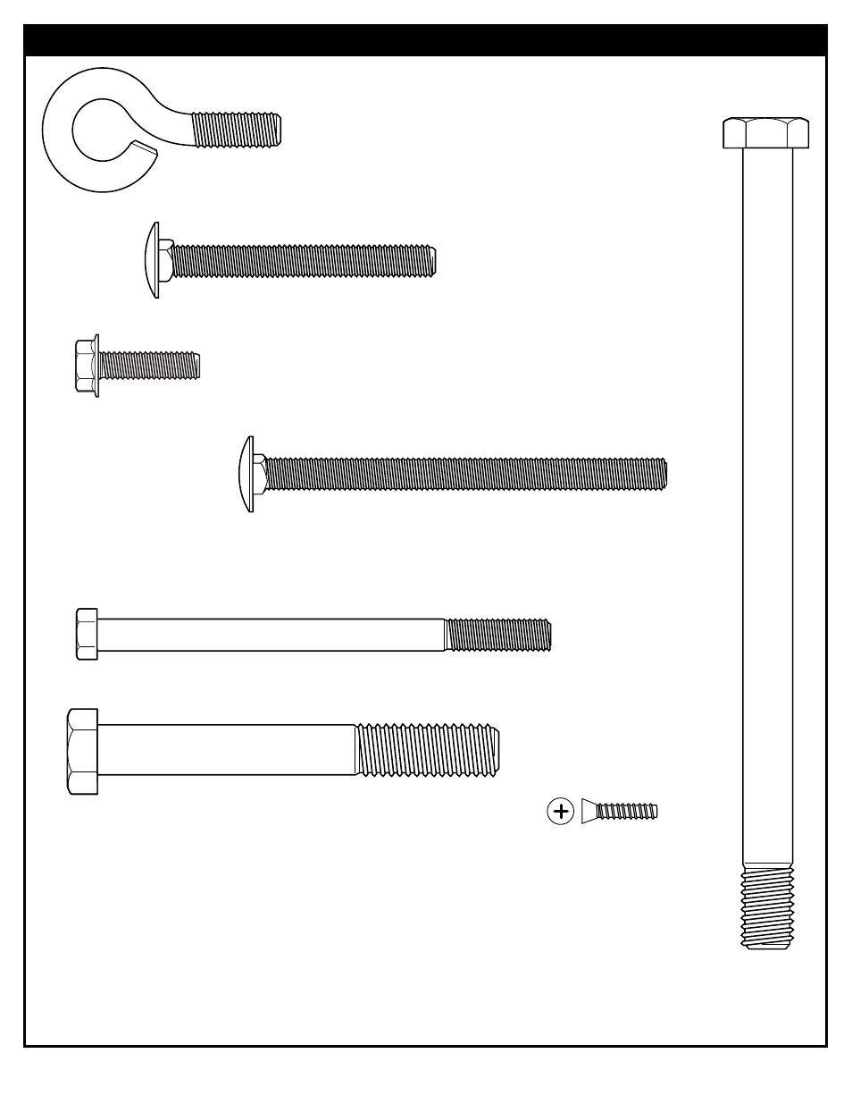 Hardware identifier (bolts & screws) | Huffy 600 User Manual | Page 8 / 26