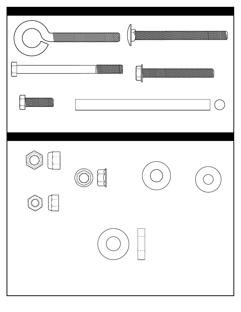 Hardware identifier (nuts & washers), Hardware identifier (bolts & rods) | Huffy M621404 User Manual | Page 6 / 31