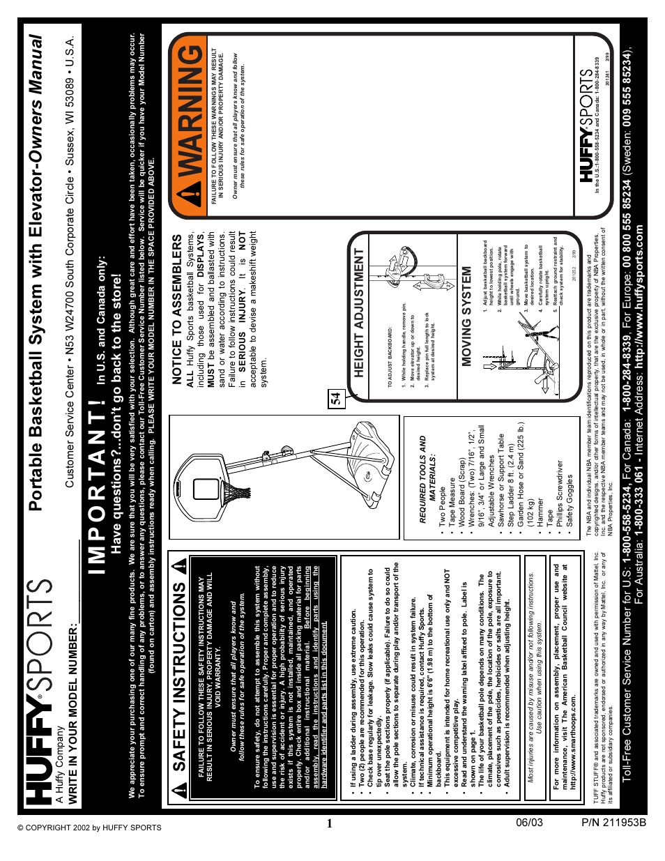 Huffy 111-500 User Manual | 13 pages