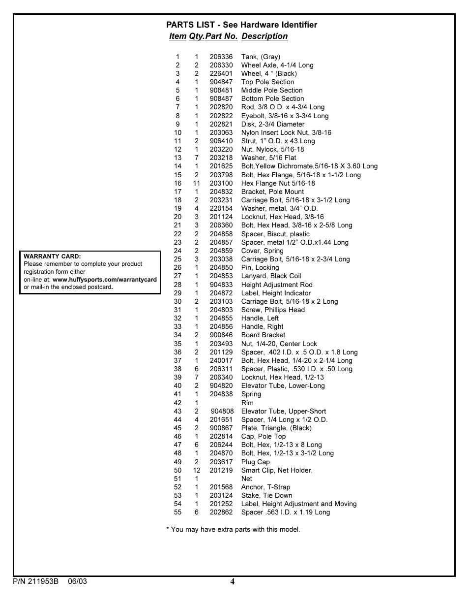 Huffy 111-500 User Manual | Page 4 / 13