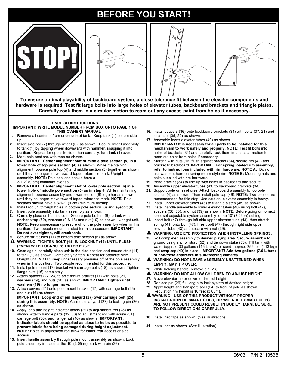 Before you start | Huffy 111-500 User Manual | Page 5 / 13