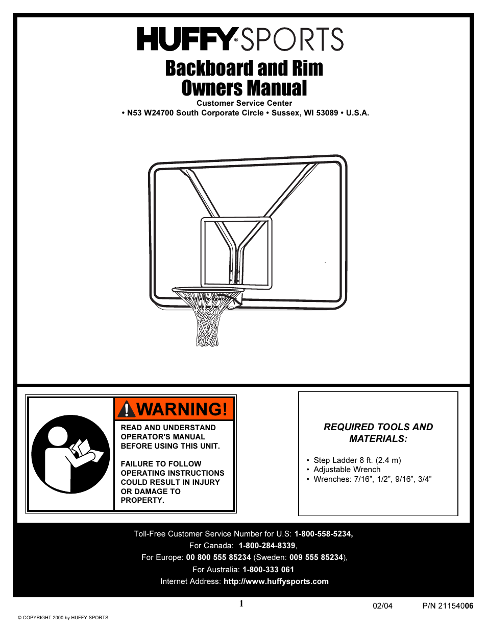 Huffy 21154006 User Manual | 18 pages