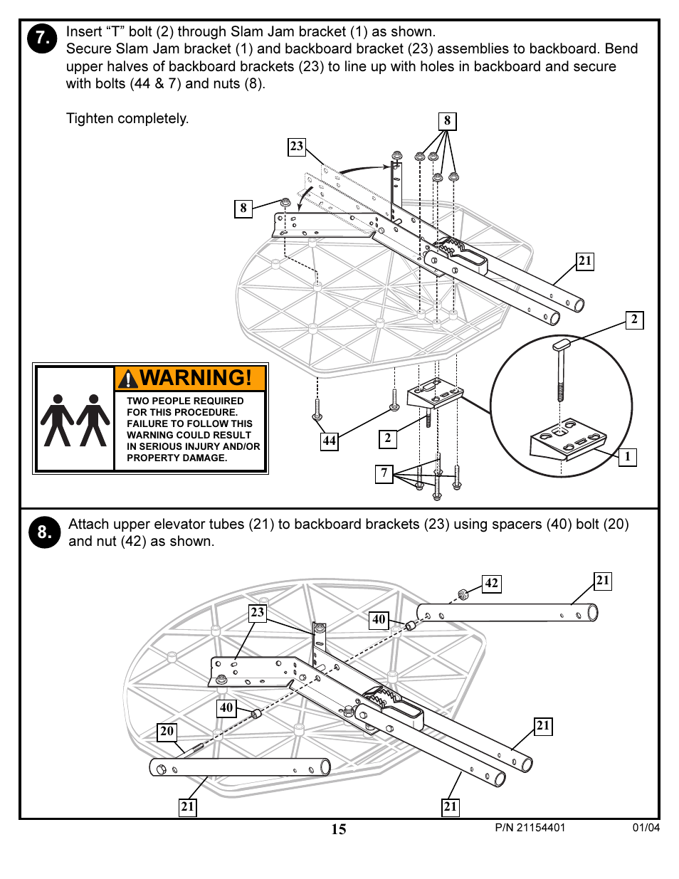 Warning | Huffy 89225 User Manual | Page 15 / 20