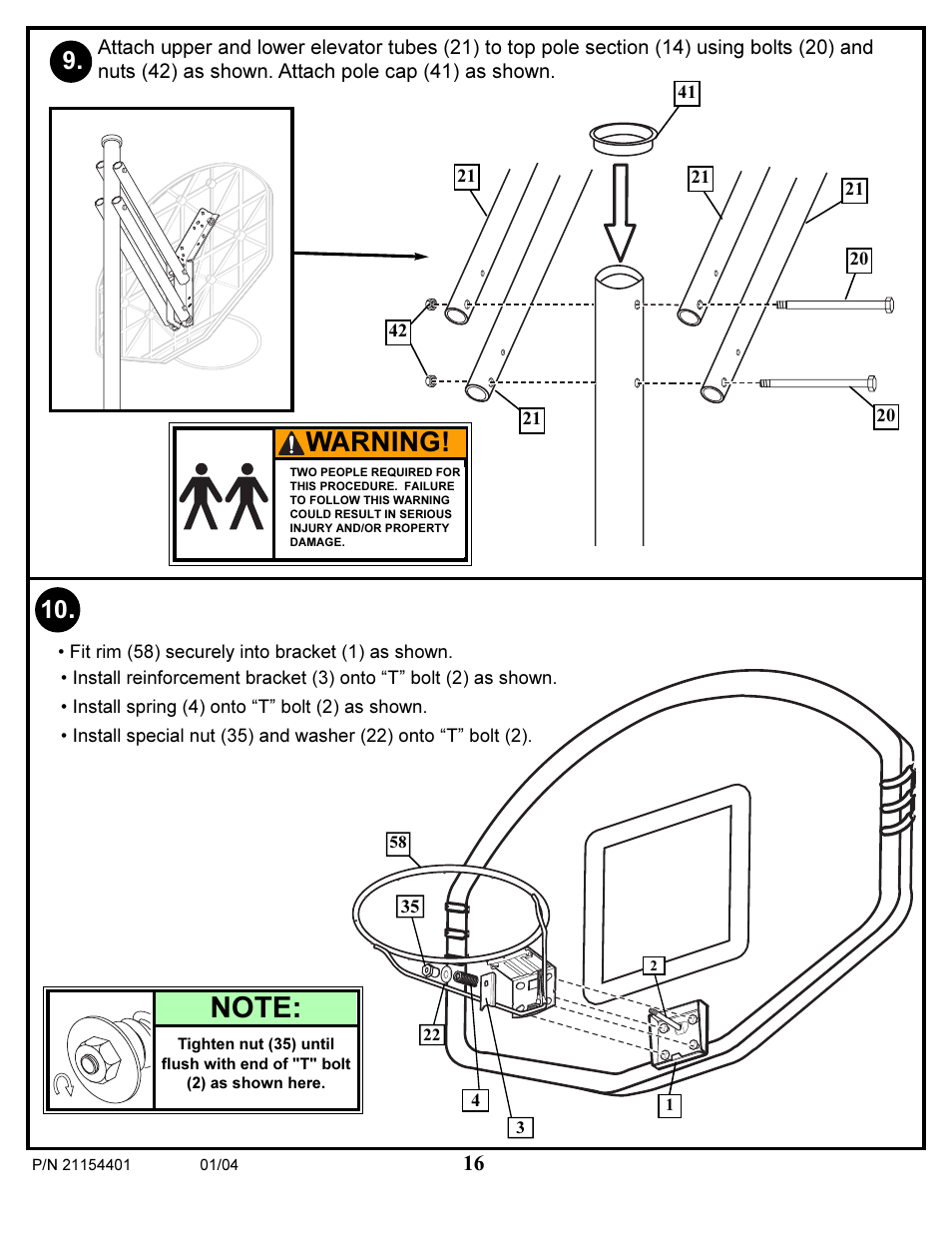 Warning | Huffy 89225 User Manual | Page 16 / 20