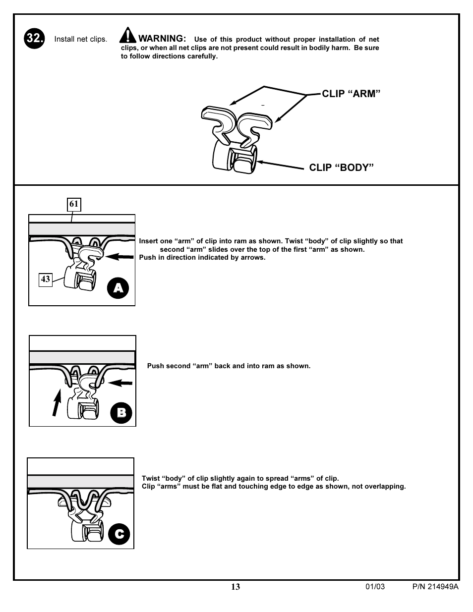 Ab b c c | Huffy AWLC6045 User Manual | Page 13 / 14