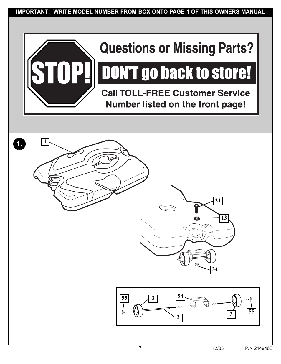 Huffy AWLH4030 User Manual | Page 7 / 25