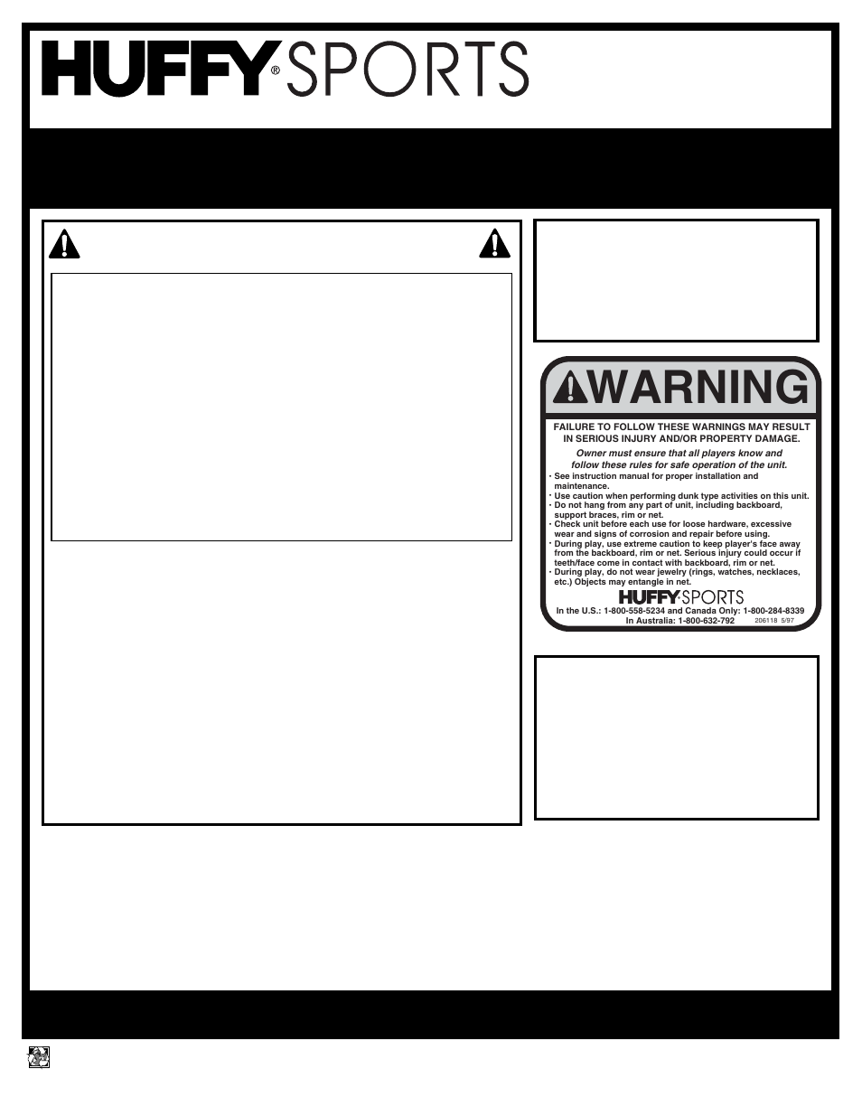 Huffy Rim User Manual | 4 pages