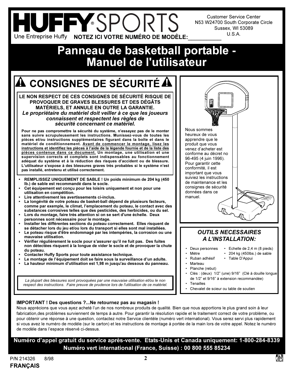 Consignes de sécurité | Huffy NETWORK PACK KA-DV300 User Manual | Page 2 / 30