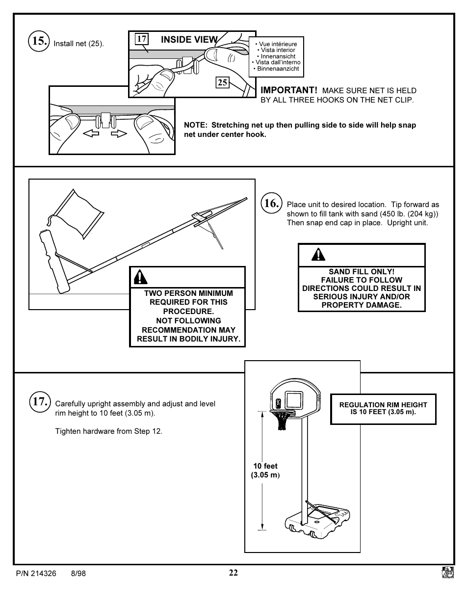 Warning | Huffy NETWORK PACK KA-DV300 User Manual | Page 22 / 30
