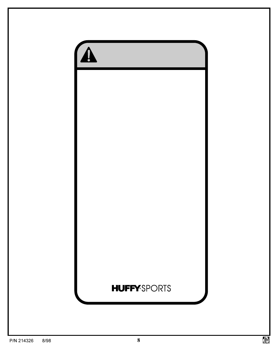 Warning | Huffy NETWORK PACK KA-DV300 User Manual | Page 8 / 30