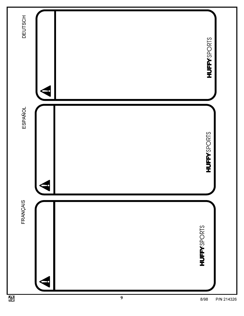 Warnung, Advertencia, Advertissment | Deutsch, Français esp añol | Huffy NETWORK PACK KA-DV300 User Manual | Page 9 / 30