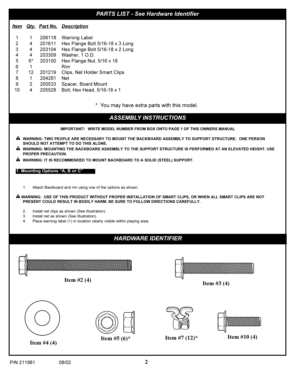 Huffy 2002 User Manual | Page 2 / 6