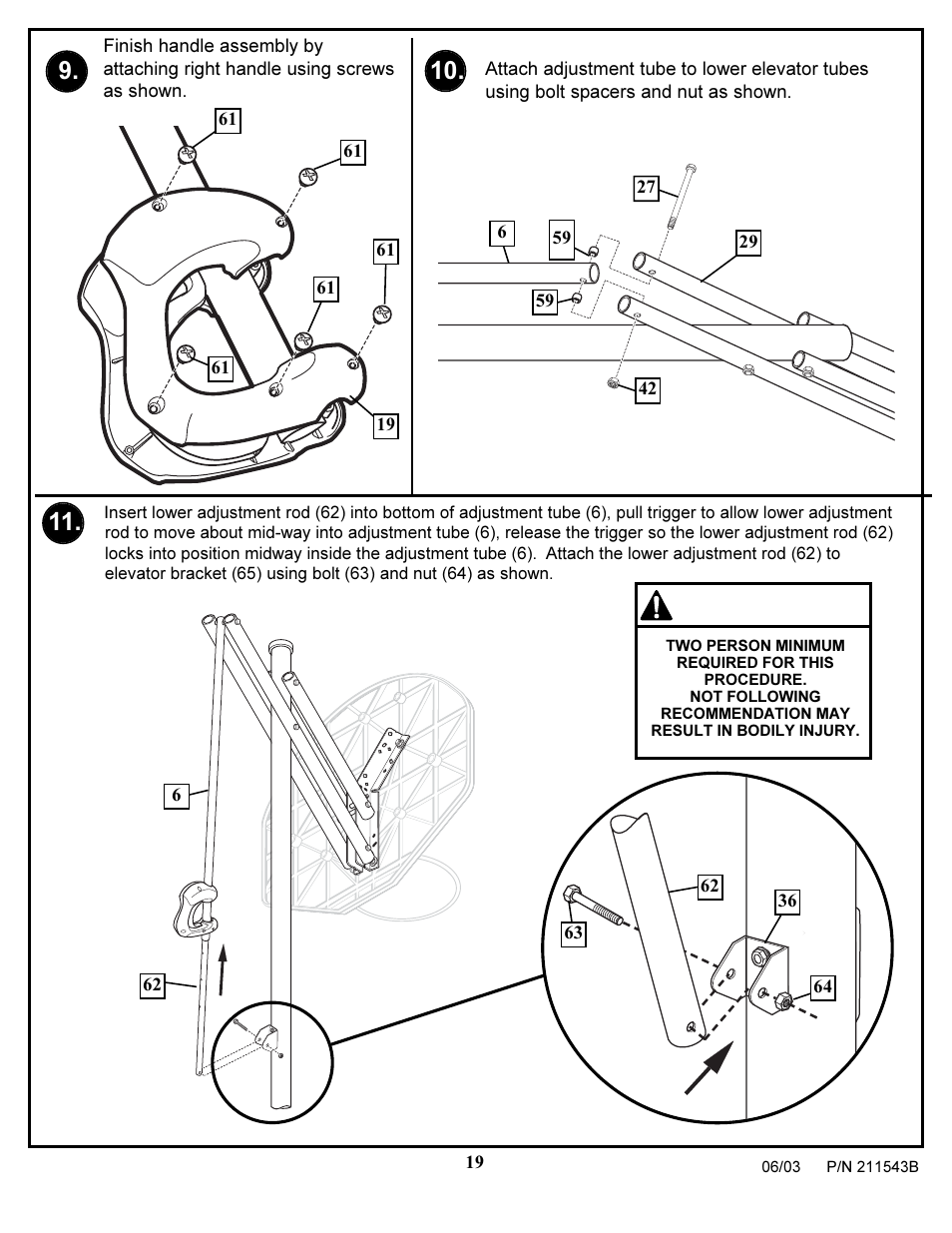 Warning | Huffy 89025 User Manual | Page 19 / 22