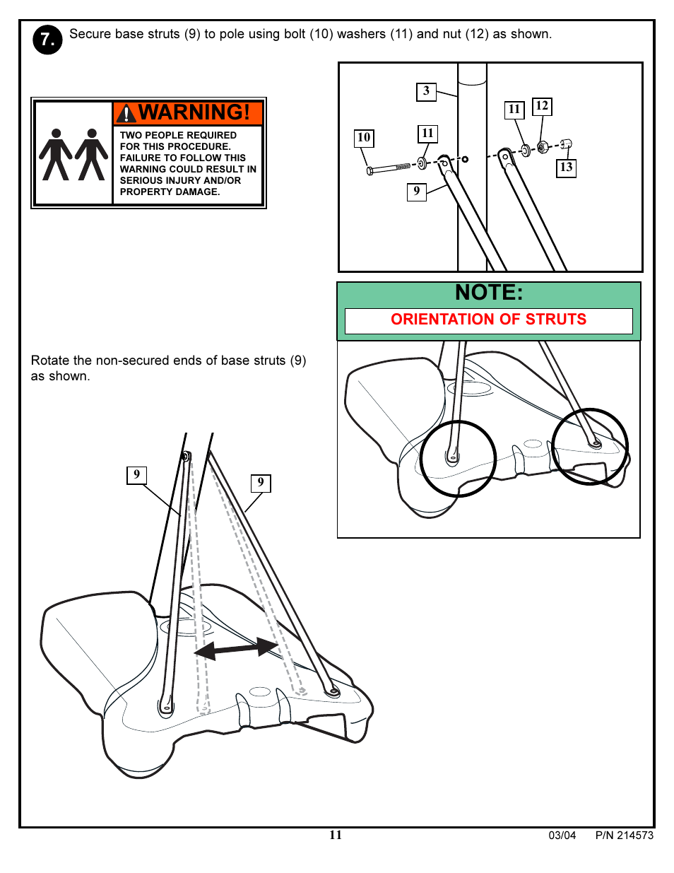 Warning | Huffy 2145731 User Manual | Page 11 / 34